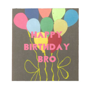 Gelukkige Verjaardag Bro Art Print Notitieblok