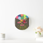 Gelukkige Verjaardag Bro Art Print Ronde Klok (Huis)