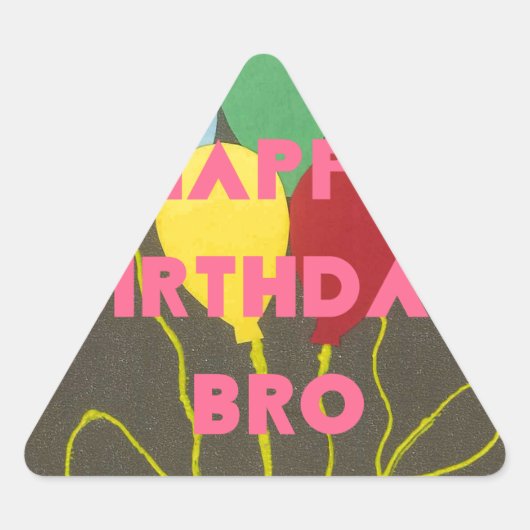Gelukkige Verjaardag Bro Art Print Sticker (Voorkant)