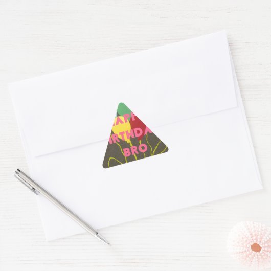 Gelukkige Verjaardag Bro Art Print Sticker (Envelop)