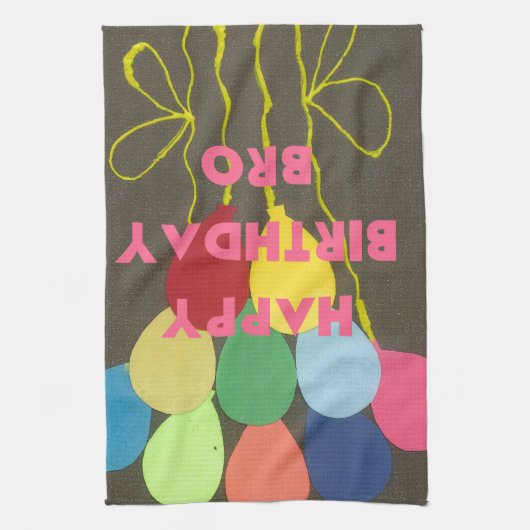 Gelukkige Verjaardag Bro Art Print Theedoek (Verticaal)