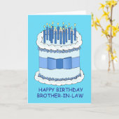 Gelukkige verjaardag broeder in de wet kaart (Gele Bloem)