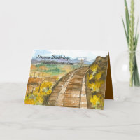 Gelukkige Verjaardag Broeder-in-Law Spoorweg Track