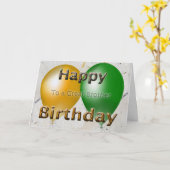 Gelukkige Verjaardag Broer Ballonnen Kaart (Gele Bloem)