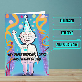 Gelukkige Verjaardag Broer Grappig Kaart