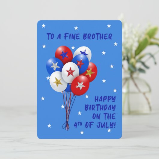 Gelukkige Verjaardag Broer Juli Patriottische Ball (Staand voorkant)