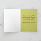 Gelukkige verjaardag broer van broer/zus kaart (Binnen)