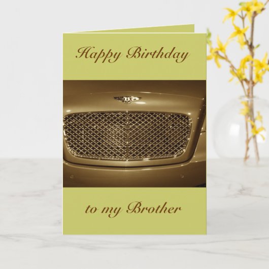 Gelukkige verjaardag broer van broer/zus kaart (Gele Bloem)