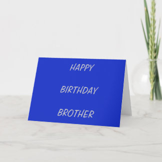 Gelukkige Verjaardag Brother Plain Royal Blue Kaart