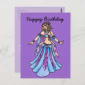 Gelukkige verjaardag buikdanseres  briefkaart (Voorkant / Achterkant)