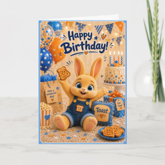 Gelukkige verjaardag Bunny met Toast of the Baby B Kaart