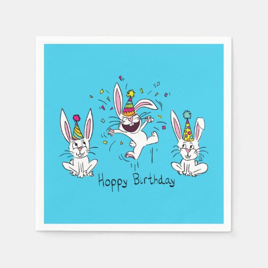 Gelukkige Verjaardag Bunny servetten (Voorkant)
