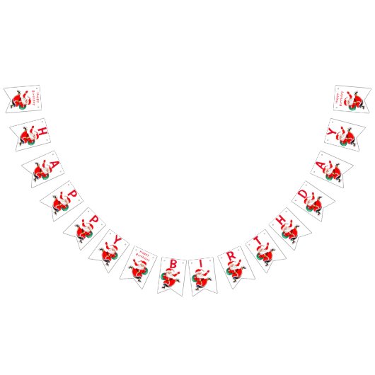 Gelukkige Verjaardag Bunting Vlaggen Kerstmis Gift Vlaggetjes (Alle)