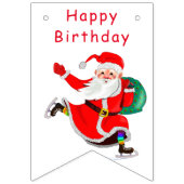 Gelukkige Verjaardag Bunting Vlaggen Kerstmis Gift Vlaggetjes (Eerste vlag)