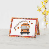 Gelukkige verjaardag buschauffeur kaart (Gele Bloem)