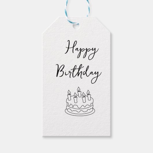 gelukkige verjaardag cadeaulabel (Voorkant)