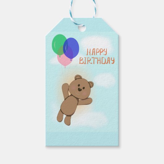 Gelukkige verjaardag cadeaulabel (Voorkant)