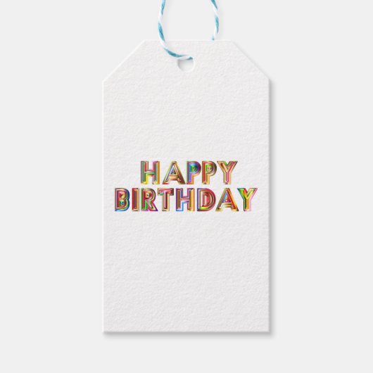 Gelukkige Verjaardag Cadeaulabel (Voorkant)