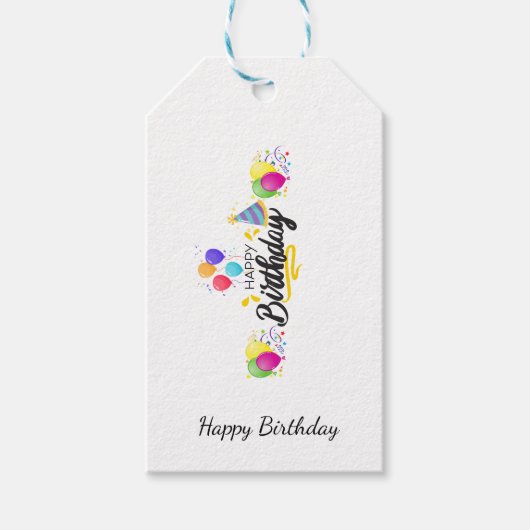 GELUKKIGE VERJAARDAG CADEAULABEL (Voorkant)