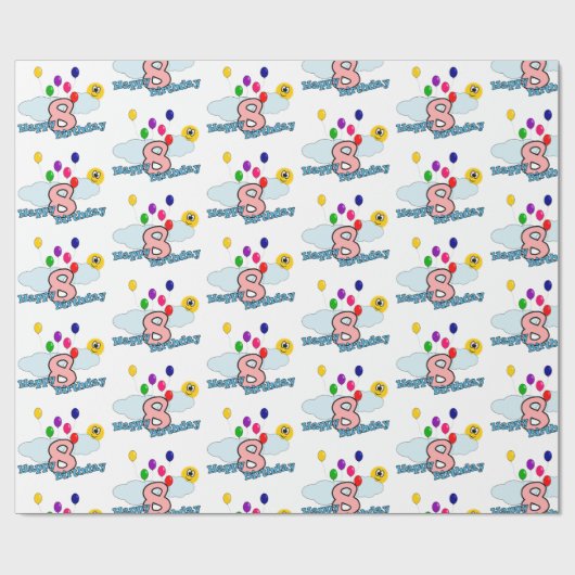 Gelukkige verjaardag cadeaupapier (Vlak)