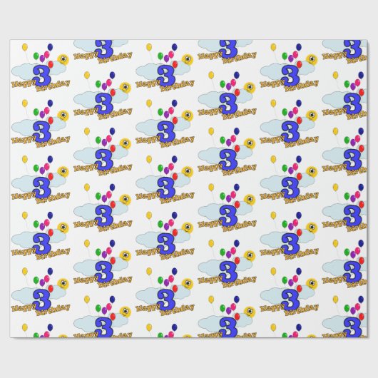 Gelukkige verjaardag cadeaupapier (Vlak)