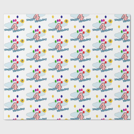 Gelukkige verjaardag cadeaupapier (Vlak)