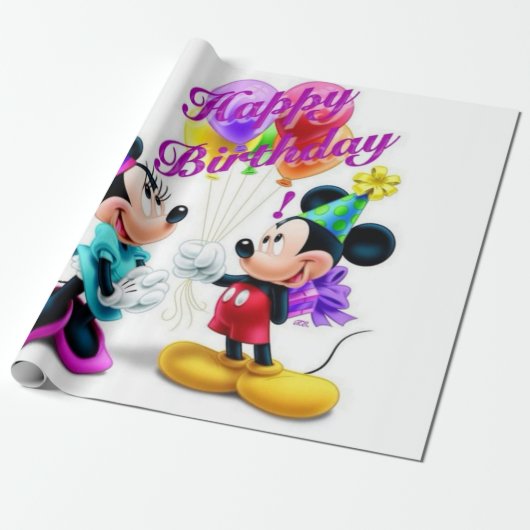 Gelukkige verjaardag cadeaupapier (Uitgerold)