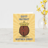 Gelukkige Verjaardag Cafeïne Queen! Kaart (Gele Bloem)