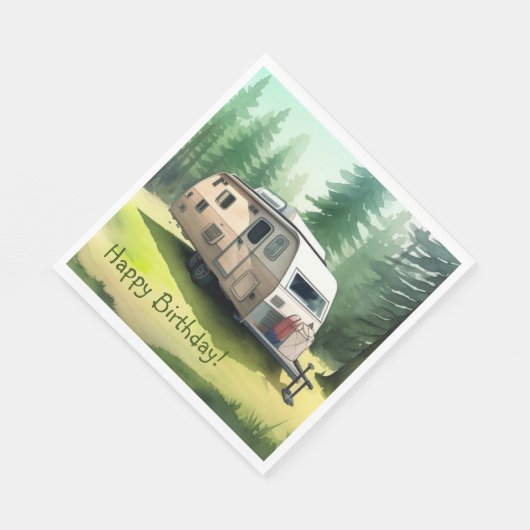 Gelukkige Verjaardag Camping Servet (Hoek)