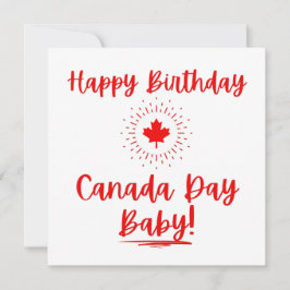 Gelukkige Verjaardag Canada Dag Baby Kaart