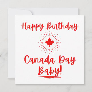 Gelukkige Verjaardag Canada Dag Baby Kaart