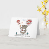 Gelukkige Verjaardag Canada Kaart (Gele Bloem)