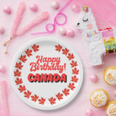 Gelukkige Verjaardag Canada Papieren Bordje (Feest)