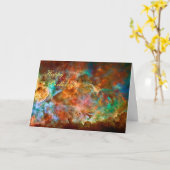 Gelukkige Verjaardag - Carina Nebula in Argo Navis Kaart (Gele Bloem)