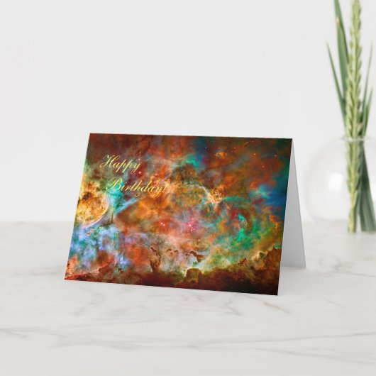 Gelukkige Verjaardag - Carina Nebula in Argo Navis Kaart (Voorkant)