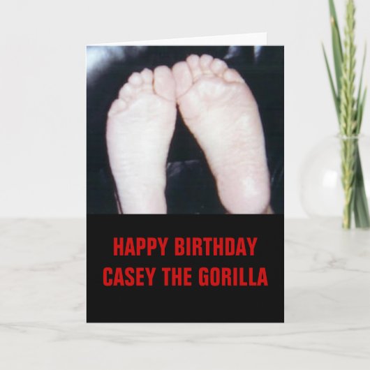 GELUKKIGE VERJAARDAG CASEY DE GORILLA KAART (Voorkant)