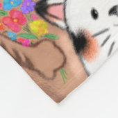 Gelukkige Verjaardag Cat Baby Fleece Deken (Hoek)