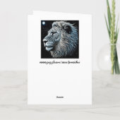 Gelukkige Verjaardag Celestial Lion Ai Art Kaart (Achterkant)