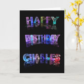 Gelukkige Verjaardag Charles Card Kaart (Gele Bloem)