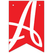 GELUKKIGE VERJAARDAG Chic rood en wit Vlaggetjes (Derde vlag)