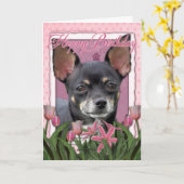 Gelukkige Verjaardag - Chihuahua - Isabella Kaart (Gele Bloem)