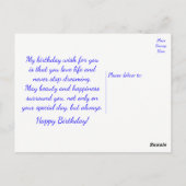 Gelukkige Verjaardag Chihuahua Puppy Blauw - Vers Briefkaart (Achterkant)