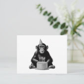 Gelukkige verjaardag chimpansee briefkaart (Staand voorkant)