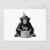 Gelukkige verjaardag chimpansee briefkaart (Voorkant)