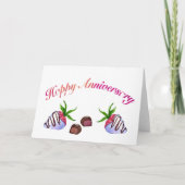 Gelukkige verjaardag Chocolade Aardbeien Kaart (Voorkant)