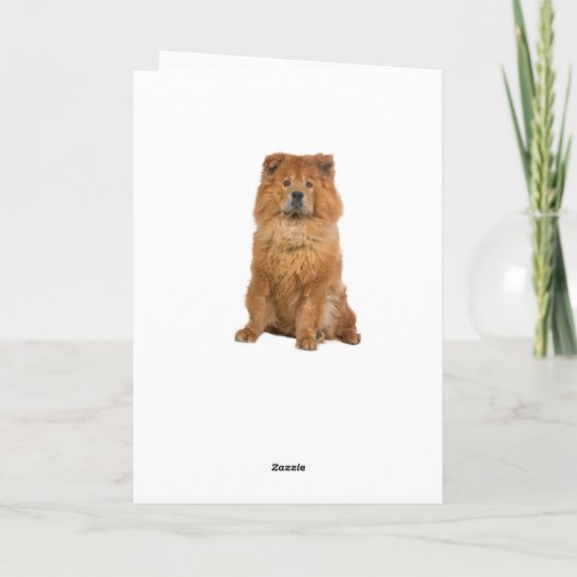 Gelukkige Verjaardag Chow Chow Puppy Hond Kaart (Achterkant)
