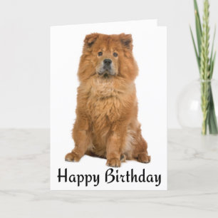 Gelukkige Verjaardag Chow Chow Puppy Hond Kaart