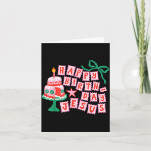 Gelukkige Verjaardag Christelijke Jezus Kerst Prep Kaart