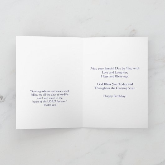 Gelukkige Verjaardag Christelijke Kaart Cat (Binnen)