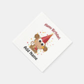 Gelukkige verjaardag Confetti Monkey Servetten (Hoek)